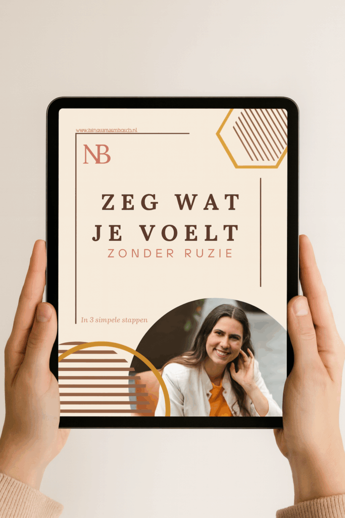 Zeg wat je voelt mini gids nina van den bosch relatietherapeut breda